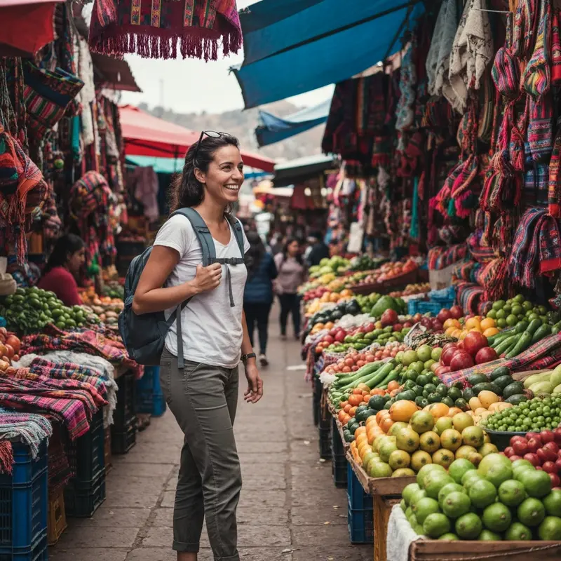 ישראלים מתפעלים משוק מקומי צבעוני בקוסקו