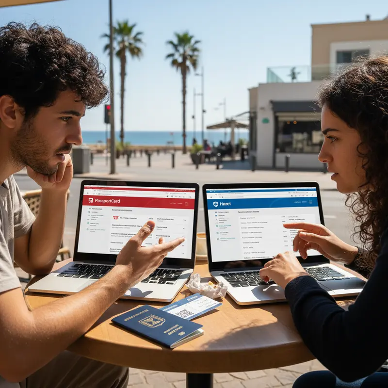 מטיילים ישראלים משווים פוליסות ביטוח נסיעות.