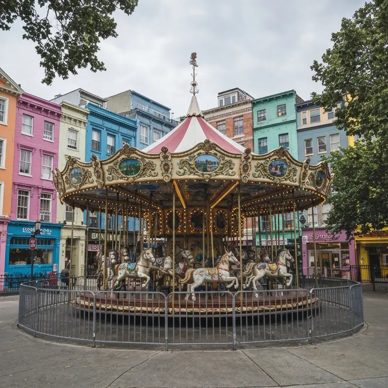 ילדים נהנים בפארק שעשועים ספרד