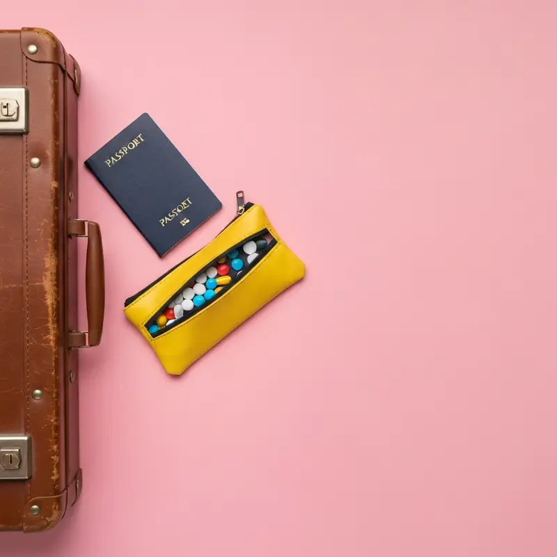 מזוודה ותרופות לביטוח נסיעות מחלה כרונית