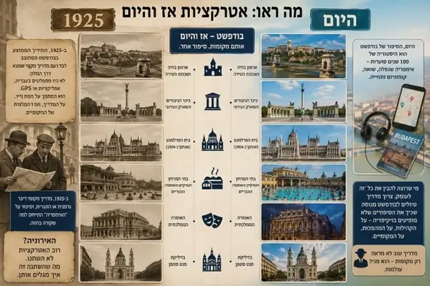 בודפשט אז והיום: איך השתנתה "פריז של המזרח" ב-100 השנים האחרונות