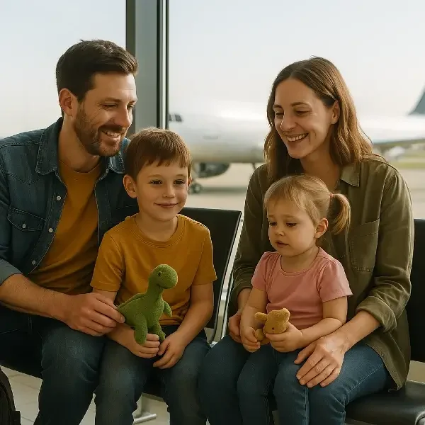 טיסה עם ילדים